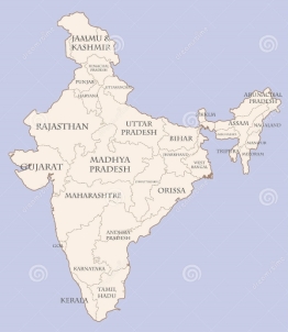 Контурная карта Индии с положениями Иллюстрация вектора - иллюстрации  насчитывающей мир, дети: 88530151